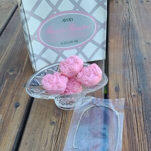 Avon Pink Flower Basket Soap Set
